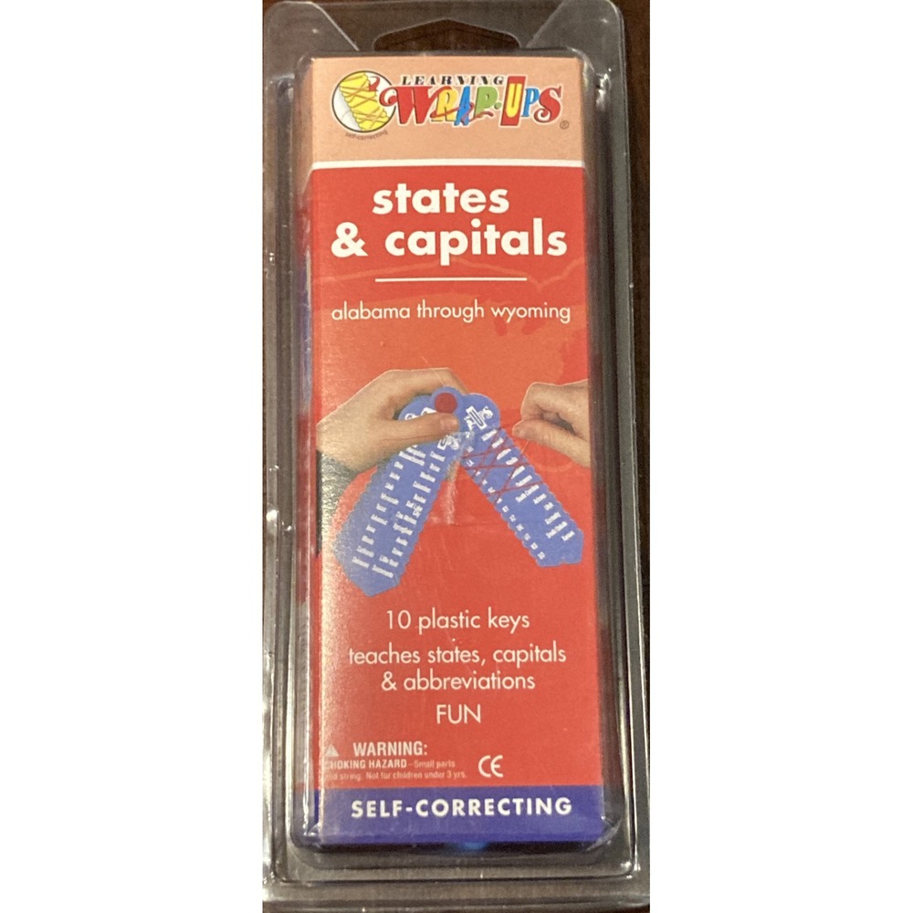 Learning Wrap Ups States Capitals Homeschool Self-Correcting Education Hands On
